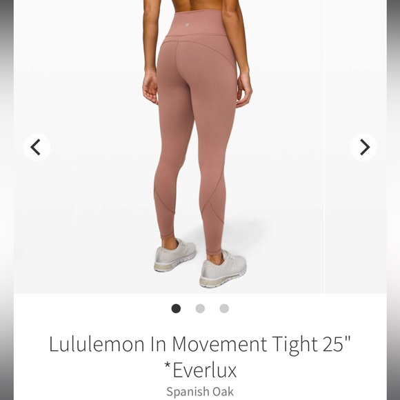 lululemon athletica Pants - Lululemon In Movement Tight 25" *Everlux in Spanish Oak
